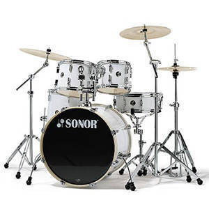 Force 1007 Stage 1 5-Piece Drum Kit with Hardware - White